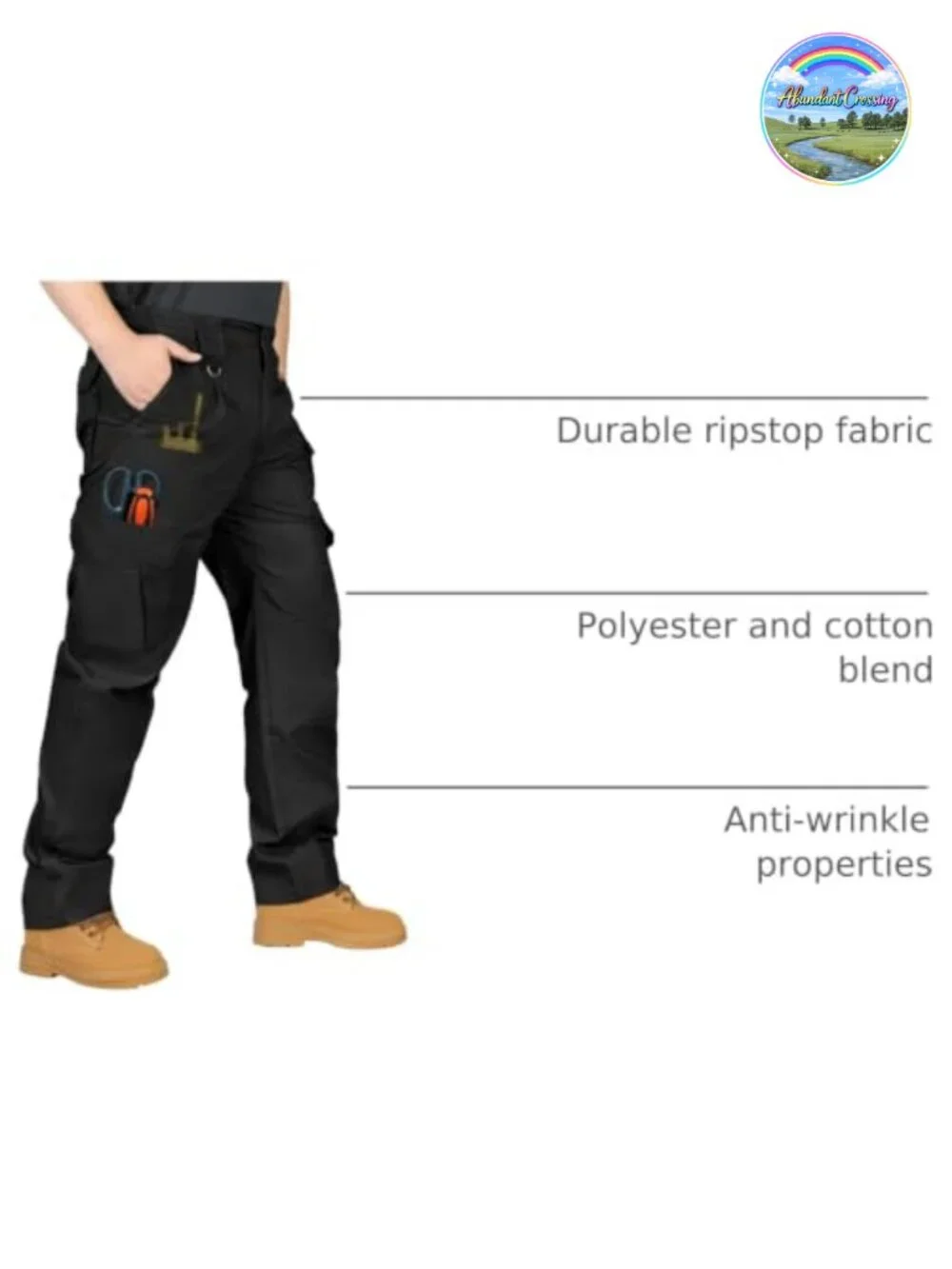Men's Ripstop Tactical Cargo Pants - Stretch Hiking Work Pants with